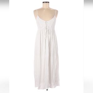 Zara Long Casual White Dress Size Medium